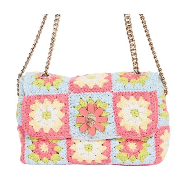 Kurt Geiger London Handbags - Kurt Geiger London Medium Kensington Crochet Shoulder Bag NWT
